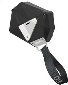 Aulumu A09 AirPods Proケース 第2/第1世代対応 ロック付き シリコン ベルクロファスナー付き 亜鉛合金 全面保護 耐衝撃 カラビナ付き ジオメトリック Apple AirPods Pro(2023/2022/2019) 対応-ブ