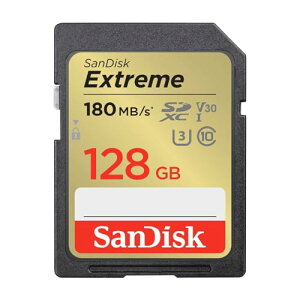 TfBXN Ki SDJ[h 128GB SDXC Class10 UHS-I U3 V30 SanDisk Extreme SDSDXVA-128G-GHJIN ȈՃfUCpbP[W [J[ۏ