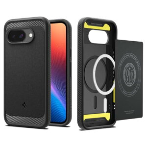Spigen Pixel 9a P[X MagfitΉ ϏՌ TPU \tg }bg ČRMILKi Mbh A[}[ }OtBbg ACS09041 (}bg ubN)