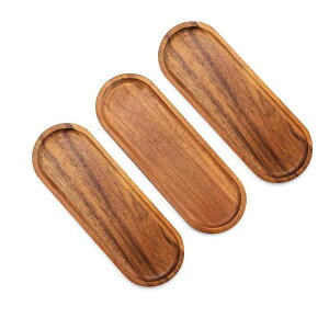 木製トレイ 木・製トレー お盆 丸 八角形 長角膳 アカシア天然木製 卓上用 ランチトレイ カフェトレイ ル ウッドトレー 和のトレー おぼん お膳 ンスリップ ティー コーヒートレ