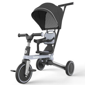 子供用三輪車 5in1 折りたたみ 手押し棒 1歳 2歳 3歳 ランニングバイク コンパクト 乗用玩具 幼児用 キッズバイク おもちゃ ギフト
