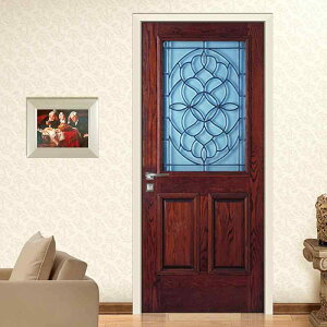 �h�A�X�e�b�J�[ 3D ���g�� �ؖڒ� ���b�h ������� �N���G�C�e�B�u PVC �h�� ���B�� ���t�H�[�� �͗l�ւ� �Q�� ���� ���� ���r���O ���� DIY �h�A�V�[�g 2���g