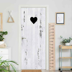 �E�H�[���X�e�b�J�[ �ؖڒ� �h�A�X�e�b�J�[ �V���v�� �N���G�C�e�B�u �u���b�N �n�[�g�� ���r���O ���� �������� �h�� PVC�f�� DIY ���t�H�[�� �C���e���A����