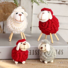 クリスマスオーナメント フェルト製 羊 ミニひつじ ツリー 卓上 吊り飾り DIY 手作りキット おしゃれ かわいい インテリア 部屋飾り デコレーション オブジェ