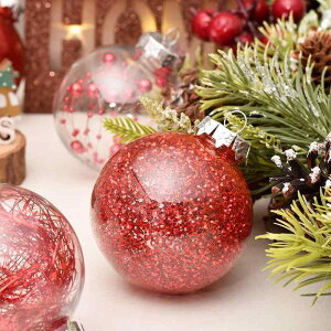 �N���X�}�X�I�[�i�����g PET�� �����{�[�� 7cm 30���� �f�R���[�V���� ���_�� �V���v�� �J���t�� �L�x�ȃJ���[�o���G�[�V���� �S�[���h �V���o�[ ���b�h �s���N