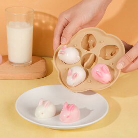 ケーキ型 うさぎ シリコンモールド 離乳食 手作り チョコレート ゼリー チーズプリン ミルクプリン 米粉ケーキ デザート おやつ スイーツ 簡単 耐熱 カラフル 製菓道具
