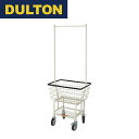 ダルトン DULTON ランドリーカート ラック ワゴン 収納カート ハンガーラック付き ホワイト カゴ付き 2段 洗濯 清掃用品 洗濯用品 キッチンラック スチール