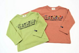 （定価2300円+税をSALE）FOKIDS（エフオーキッズ）PEANUTSコラボ♪刺しゅう長袖Tシャツ（80cm、90cm、100cm、110cm、120cm、130cm）