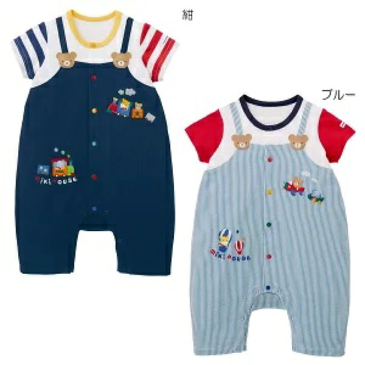 楽天市場】ミキハウス（mikihouse）重ね着風 半袖ショートオール日本製 
