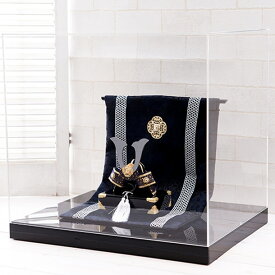 【早割!! 5％OFF★2/12 正午まで】五月人形 コンパクト ケース飾り 兜 兜飾り ケース飾り おしゃれ 兜 ちりめん 金襴銀兜 端午の節句 初節句 子供の日 龍虎堂 リュウコドウ モダン 送料無料 （全国一律無料）