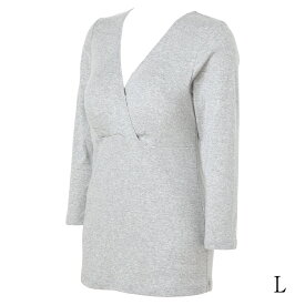 【楽天1位!!】【メール便送料無料】マタニティ 犬印 犬印本舗 カシュクールオープン仕様 妊婦 出産準備 産前産後 インナー 肌にやさしいインナー（8分袖） オーガニックコットン 綿100％ 妊娠祝い 出産祝い ブラック グレー ネイビー M L TS3776