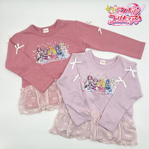 �L�~�ƃA�C�h���v���L���A �����X�E�F�b�g ���� ���{�� �`���[�� �g�b�v�X ���� T�V���c �L�b�Y �q���� ���̎q ���� 100cm 110cm BANDAI APPAREL �o���_�C �A�p���� �v���L���A precure