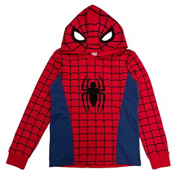 売り切り【コスプレ 子供用】 なりきりパーカー トレーナー スパイダーマン フリース 140cm 160c コスチューム なりきり ハロウィン 仮装 クリスマス ベビー キッズ ジュニア パジャマ マーベル