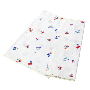 【日本製】綿100% 入浴ダブルガーゼ2枚セット(おもちゃ柄)32×70cm  GT-448 ベビー 赤ちゃん 沐浴 お風呂