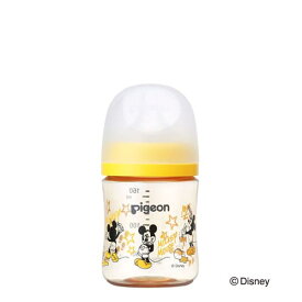 【ピジョン】母乳実感　哺乳びん（プラスチック製）160ml Disney ディズニー ミッキーマウス　/哺乳瓶(プラスチック) Pigeon 赤ちゃん ベビー 0ヵ月から