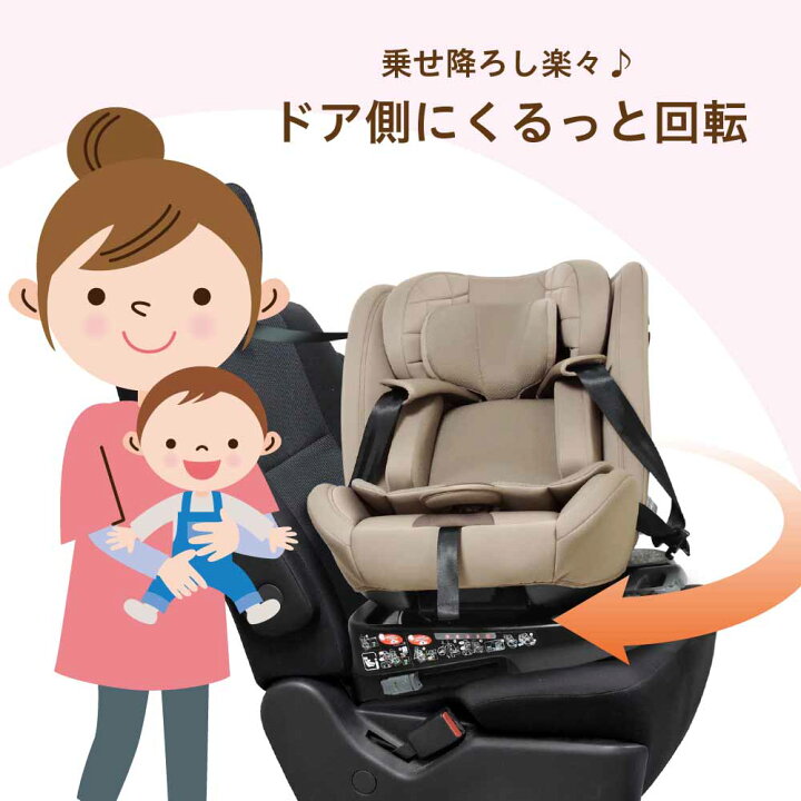 楽天市場】チャイルドシート 【リーマン】 ビットターンR129 モカーキ
