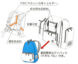 林間学校リュックキャンプキャラバンナップジュニアライト大容量50L大型リュックサック子供用リュックジュニアCaravan-KNAP-JR-LITE送料無料(沖縄除く)