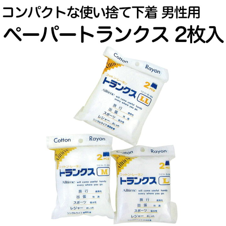 ペーパートランクス 前あきタイプ Mサイズ 2枚入<br> <br>[キャンセル 