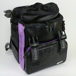 デコレートリュックキッズスクールバッグdecoratechantDMS-057Lサイズ(25L)ブラック×パープル女の子/キッズ/ジュニア/レディース/小学生/遠足/林間学校/リュックサック/ランドセル/レッスンバッグ/フロントストラップ付送料無料(沖縄除く)