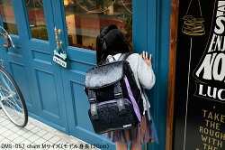 デコレートリュックキッズスクールバッグdecoratechantDMS-057Lサイズ(25L)ブラック×パープル女の子/キッズ/ジュニア/レディース/小学生/遠足/林間学校/リュックサック/ランドセル/レッスンバッグ/フロントストラップ付送料無料(沖縄除く)