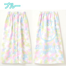 RUSTY ラスティ ラップタオル 80cm丈 #963951 巻きタオル キッズ プールタオル ニコちゃんシリーズ ニコちゃん ロゴ【プール/海/海水浴/水泳/水遊び/川遊び/着替え/アウトドア/臨海学校/女の子/小学生/中学生】