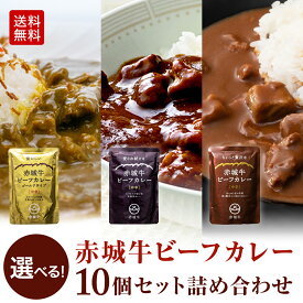 【P10倍 クーポンあり 16日 23:59まで】カレー 赤城牛 ビーフカレー 選べる 10個 セット 常温 お取り寄せ グルメ 国産牛 牛肉 レトルト ビーフ カレー 詰め合わせ 贈答用 ギフト