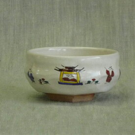 赤膚焼　奈良絵ぐい呑作家物　白　奈良絵　ぐい呑　登り窯