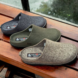 HAFLINGER[ハフリンガー]/ソフトモデル/トルフ[HL31101023]/カーキ[HL31101015]/アントラシテ[HL31101013] ベージュ グリーン グレー スリッパ ルームシューズ カジュアル 靴 ウールフェルト レディース メンズ