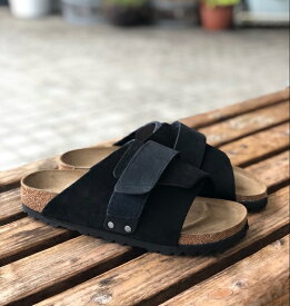 BIRKENSTOCK[ビルケンシュトック]/Kyoto[キョウト]/BLACK[ブラック]/1022566 ナロー幅 幅狭 カジュアル 黒 サンダル ベルクロ 本革 レザー レディース 靴