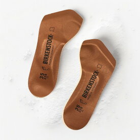 再入荷 【ネコポス対応】BIRKENSTOCK[ビルケンシュトック]/1001245 レギュラー幅 LEATHER INSOLE[レザーインソール]/BROWN[ブラウン] ※つま先なしタイプ 本革 中敷 ハーフインソール アーチ 幅広