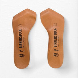 【ネコポス対応】BIRKENSTOCK[ビルケンシュトック]/1001243 ナロー幅 LEATHER INSOLE[レザーインソール]/BROWN[ブラウン] ※つま先なしタイプ 本革 中敷 ハーフインソール アーチ 幅狭