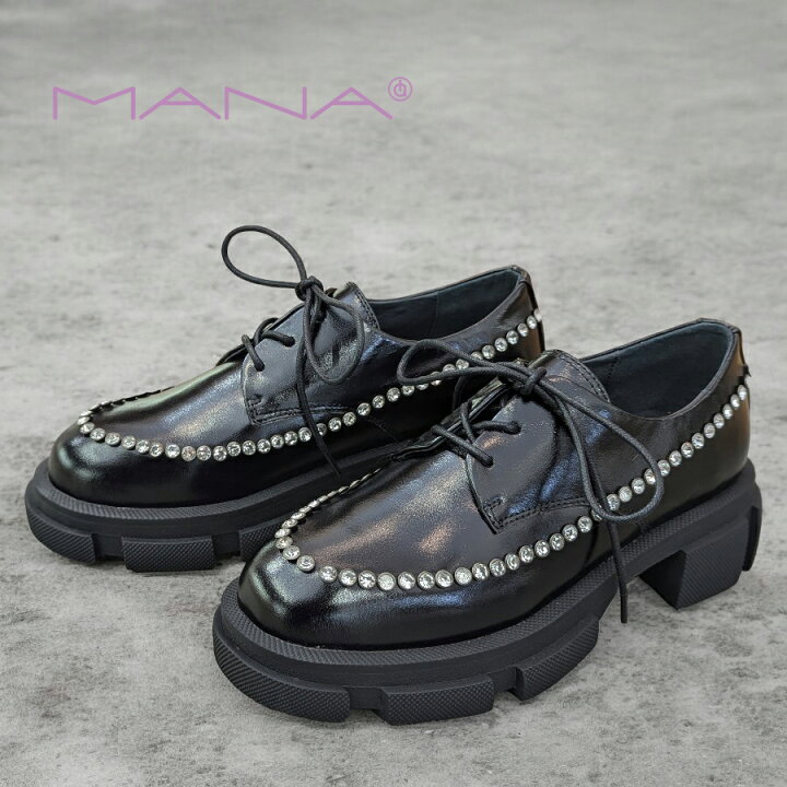 楽天市場】【2025.2月再入荷】MANA マナ/531158 レースアップシューズ 