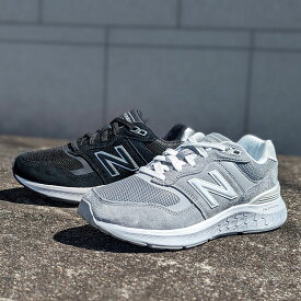 ヒモ通しお届け New Balance[ニューバランス]/Fresh Foam 880 v6シリーズ/ GRAY[WW880CG6] / BLACK[WW880BK6] /2E幅(標準) スニーカー グレー 黒 ブラック カジュアル レザー 本革 靴 レディース