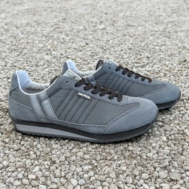 【2025.11月再入荷】ヒモ通しお届け PATRICK[パトリック]/MARATHON[マラソン]/BKBERRY[ブラックベリー]/942451 スニーカー カジュアル ダークグレー レザー 本革 靴 メンズ