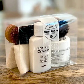 COLUMBUS[コロンブス]/Brillo LEATHER CARE SET[ブリオレザーケアセット] シューケア用品 ホームケア お手入れ 汚れ落とし クリーニング 革 本革