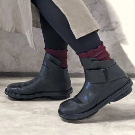 trippen[トリッペン]/BASE-WAW[ベース]/BLK-BK ブーツ ショートブーツ アンクルブーツ ベルクロ ブラック 黒 シンプル Closedコレクション レディース レザー 本革 靴