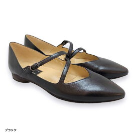 YOSHITO ヨシト/1636 ストラップ シューズ フラット パンプス シンプル レザー 本革 靴 レディース