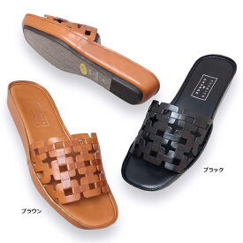 YOSHITO de ORANGE ヨシトデオランジェ/8105 ミュール サンダル フラットソール レザー 本革 靴 レディース