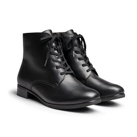 【新商品】【AKAISHI楽天市場店】アーチフィッター152レースアップブーツレディース ブーツ スクエアトゥ 外反母趾 甲高 幅広 4E対応 痛くない 歩きやすい 疲れない 国産本革 ローヒール 黒