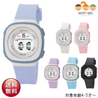 【送料無料】MINGRUI　キッズ＆レディース まるしかくデジタル腕時計 レディースウオッチ 子供腕時計 レ…