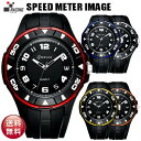 【送料無料】【しっかり品質】精悍ブラック・メンズ腕時計 日常生活防水 蓄光式 新品電池サービス ミリタリー ファッション 誕生日プレゼント クリスマス 学生 小学生 中学生 高校生 仕事用ウオッチ スポーツカー レーシングカー タコメーター風 GT m3