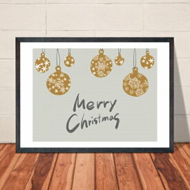 【送料無料】A4・A3ポスター 【クリスマスゴールドデコレーション】クリスマス Christmas 新年 北欧 スカンディナビア ノルディック 抽象画 シンプル デザイン インテリア アート ウォールアート 小物 飾り イラスト 壁飾り ジャパンディ Japandi モデルルーム m1