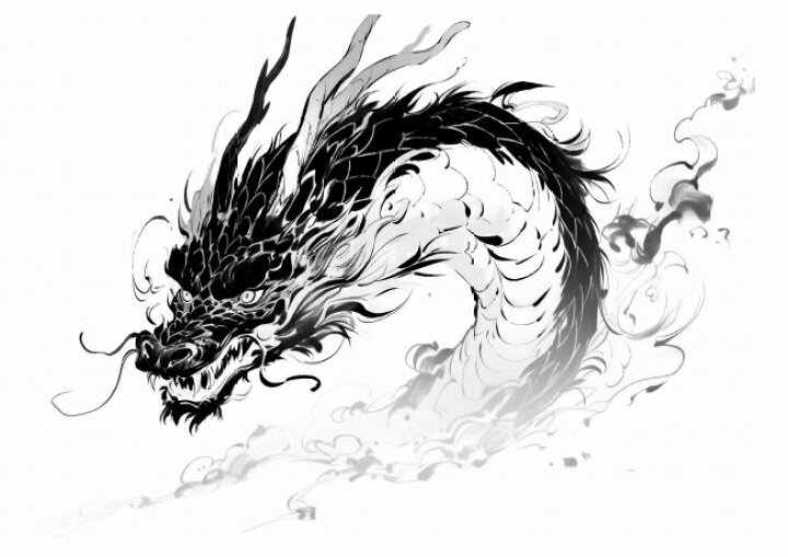 楽天市場】【送料無料】A4ポスター【毛筆風・飛竜（横）】ドラゴン 