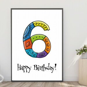 yzA4EA3|X^[ ynbs[o[Xf[6΁zo[Xf[tHg X^WI Birthday Photo N  ԍ aʐ^ LOʐ^ fUC CeA A[g CeA N A4EA3