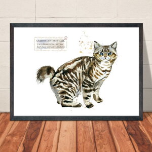 �y���������z�A�[�g�|�X�^�[�yCats Breed Collection �A�����J���{�u�e�C�� �z�l�R �˂� �ɂ�� �C���e���A �y�b�g �X�R�e�B�b�V���E�t�H�[���h �}���`�J�� �A�����J���E�V���[�g�w�A �m���E�F