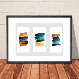 【送料無料】A4・A3ポスター【水彩画風ブラシストローク】抽象画 アート インテリア 北欧風 ヨーロッパ フォト A4・A3サイズ 飾り付け イラスト チルアウト カフェ 喫茶店 コーヒーショップ レストラン 飲食店 m1
