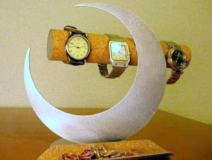 楽天市場】時計スタンド 三日月ムーンアクセサリースタンドロング 