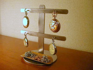 懐中時計 スタンド 4本掛け2段懐中時計スタンド※トレイ付