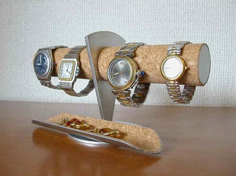 腕時計スタンドならAKデザイン 買収 時計スタンド 腕時計 買い取り スタンド 時計 腕時計スタンド ウォッチスタンド ディスプレイスタンド 時計置き 国産 ケース トレイ付き4本掛け腕時計ディスプレイスタンド 時計ケース