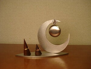 懐中時計スタンド 三日月インテリア懐中時計、ダブルリングスタンド CK12